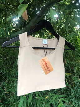 Chest Binder in Latte, Light Skin Tone, Made in Australia by Lily and Bang Bang 