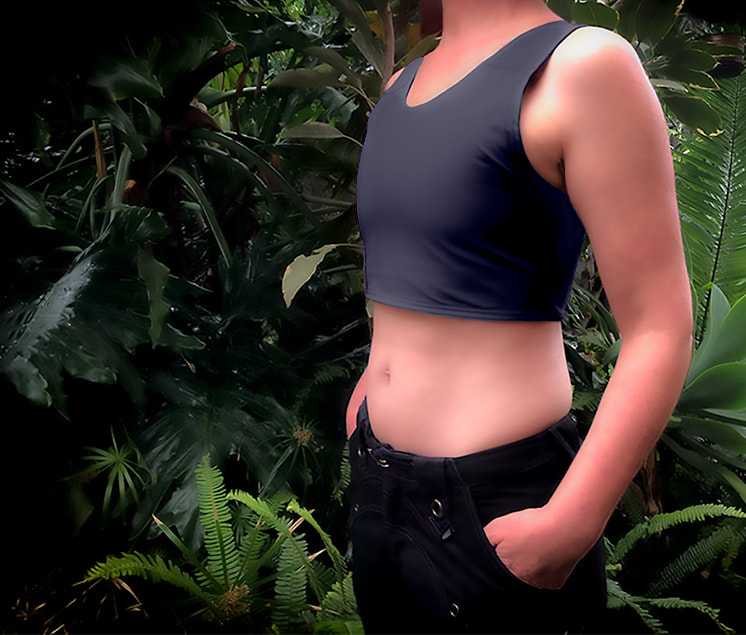 Women Ice Silk Breathable Chest Binder Tomboy Lesbian Transgender Corset  Tops Vest Front Zipper Short Bandage Breast Binder